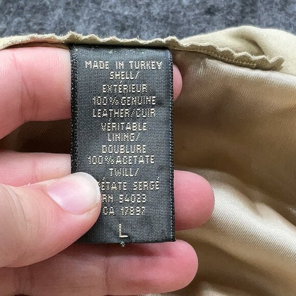 Banana Republic Tan Suede Leather Jacket Sz L - Picture 3 of 4